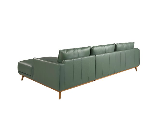 ANGEL CERDÁ Sofá chaise longue derecha piel Verde