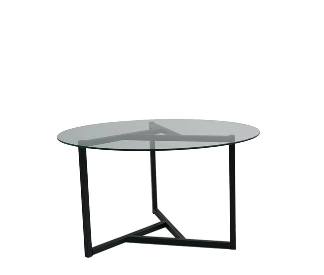 Mesa de centro metálica 75x75 Negro