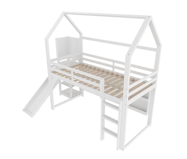 Cama alta para niños Blanco