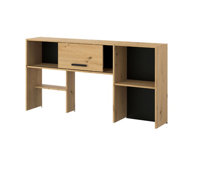 Estantería altillo Minister artesanal Negro/ Madera