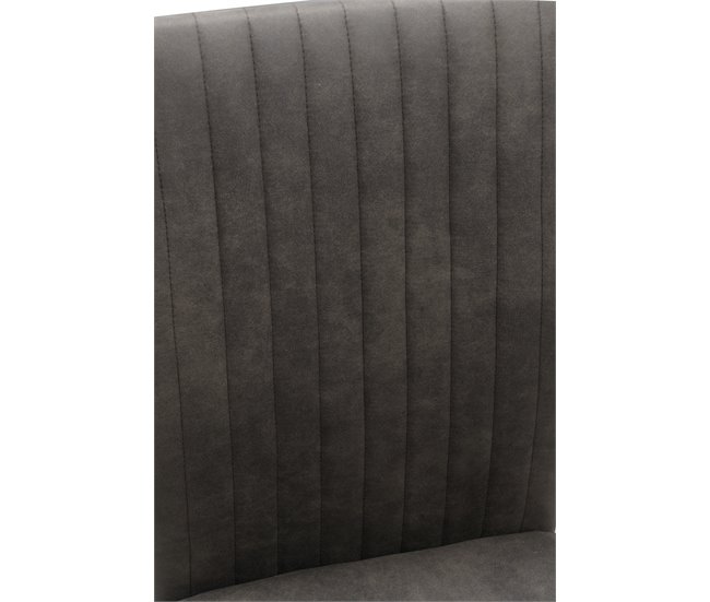 Pack de 4 sillas de comedor tapizadas en tela ELKE Antracita