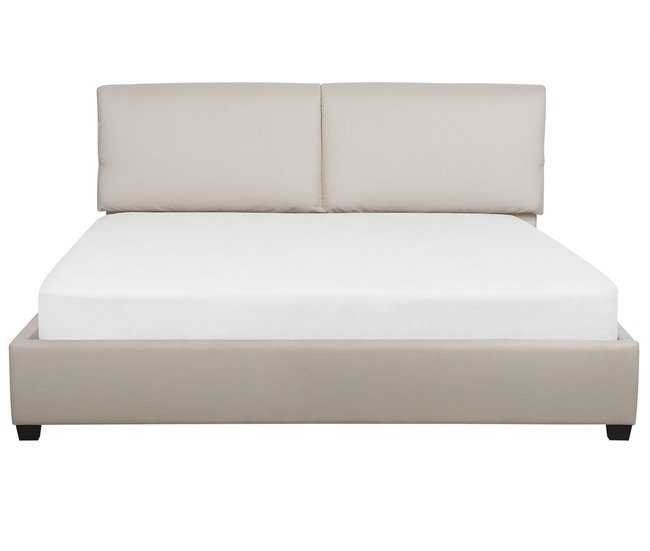 Beliani Cama de agua Poliéster BELFORT 191x212 Beige