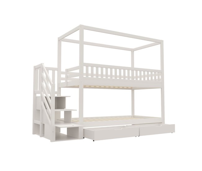 Cama litera 95x255 Blanco