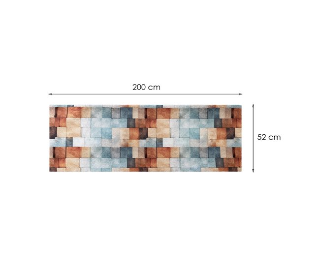 Acomoda Textil – Alfombra de Cocina. (Patch) 200x52 Multicolor