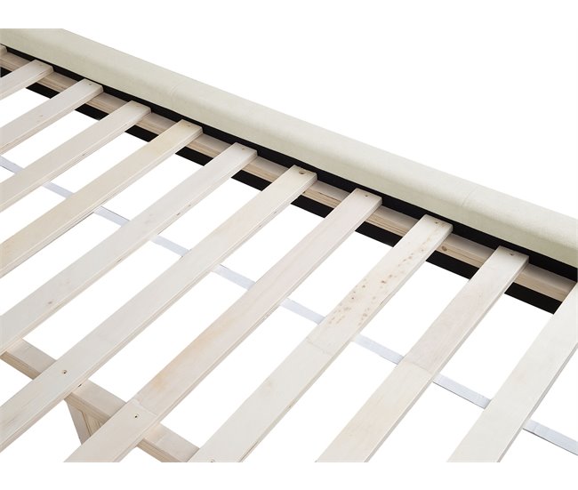 Beliani Cama con somier Chenilla TALENCE 177x218 Beige