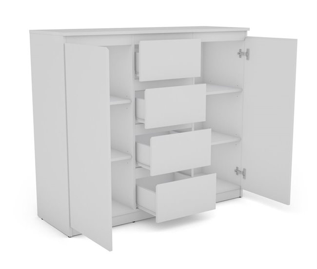 Aparador 2 puertas 4 cajones OSLO Blanco