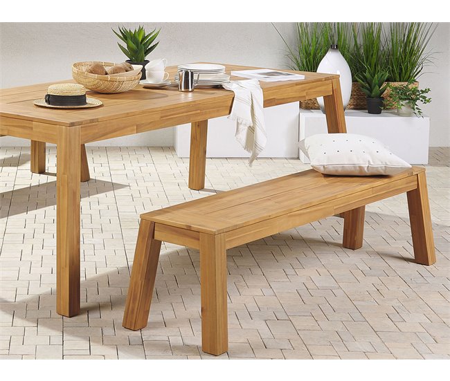 Beliani Conjunto de comedor LIVORNO Marron