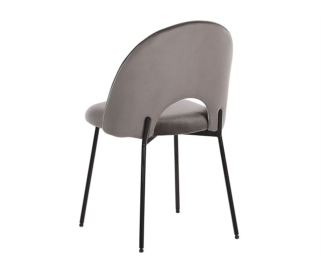 Beliani Silla de comedor COVELO Gris