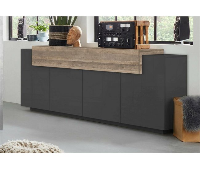Aparador efecto madera 200 Antracita