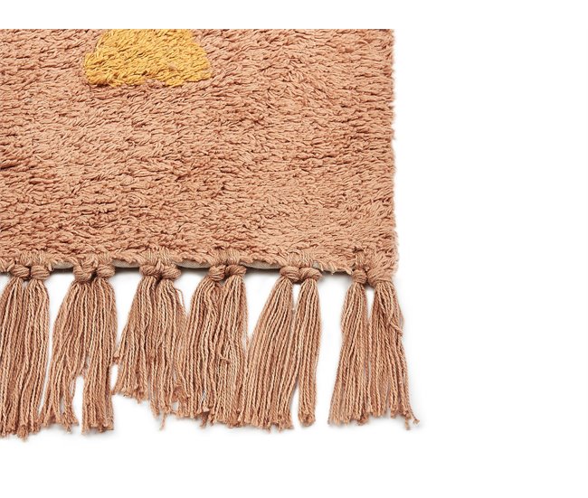 Beliani Alfombra de pelo corto IGDIR 140x200 Naranja