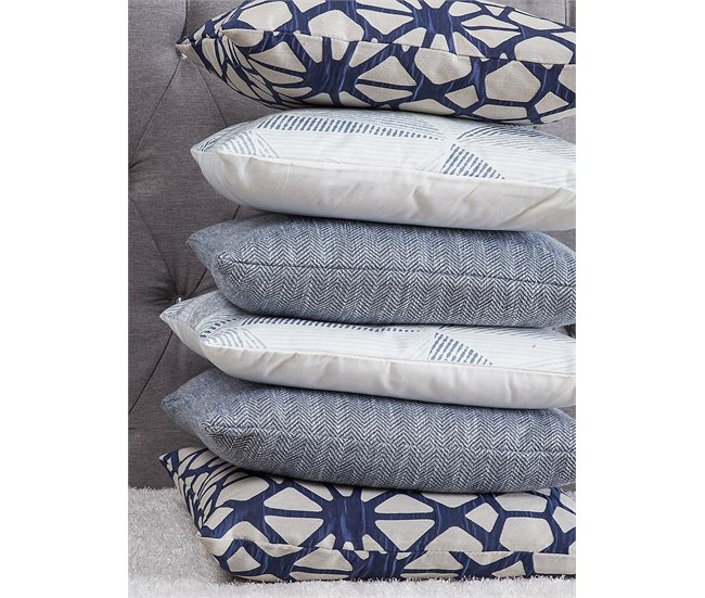 Beliani Cojín decorativo LUPINE Gris