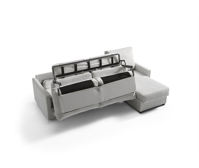 Chaise longue con cama AVA reversible 3 plazas gris Gris
