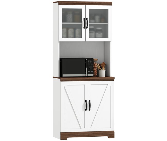 Alacena de Cocina MDF HOMCOM, hogar - cocina Blanco