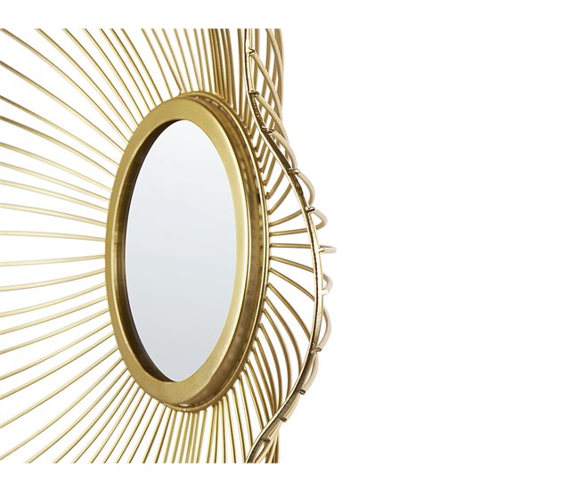 Beliani Espejo decorativo SENS Dorado