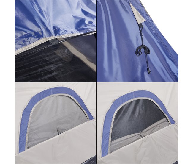 Tienda de campaña Bergeijk doble techo poliéster [pro.tec] 213x213 Azul