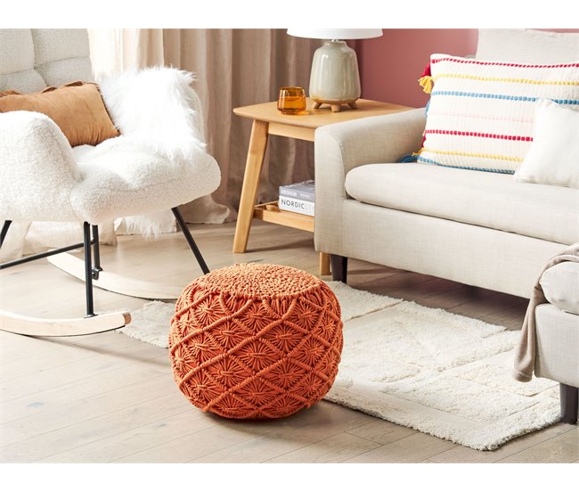 Beliani Puf BERKANE Naranja