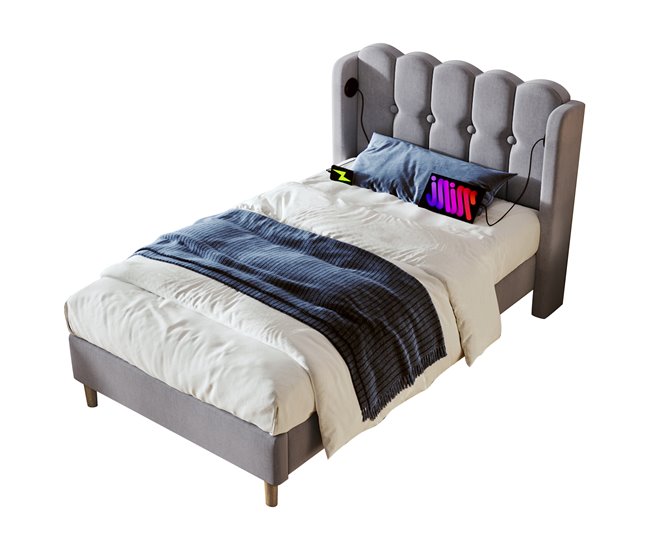 Camas individuales Gris