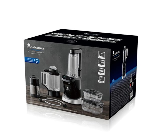 Batidora vaso MASTERPRO TRIO NUTRIMIX MP 1000W 1.5L blanco Negro