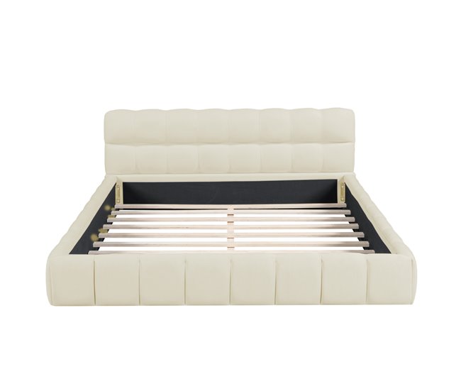Cama, cama juvenil, cama doble, cama plana 150x213 Beige