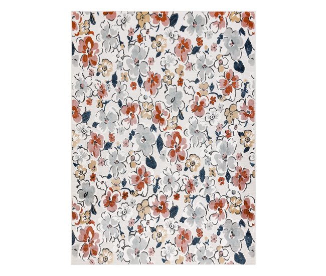 Alfombra Estructural BOTANIC 65239 flores 117x170 Beige