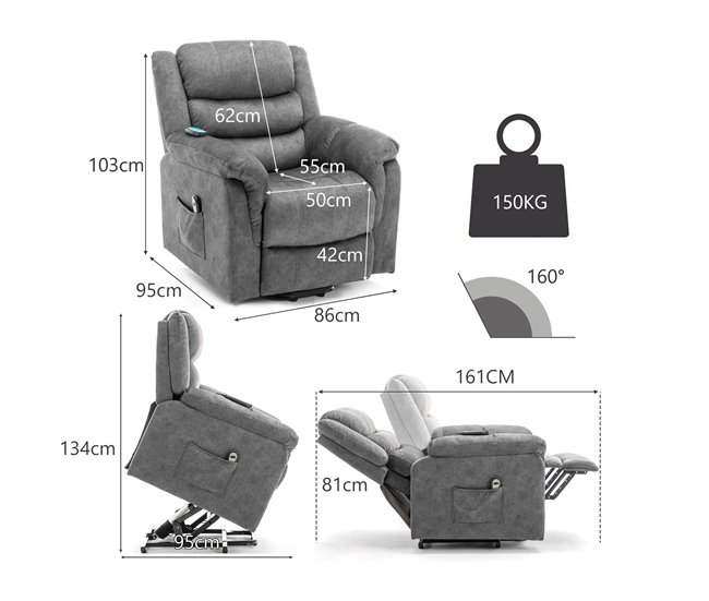 Sillones relax Gris