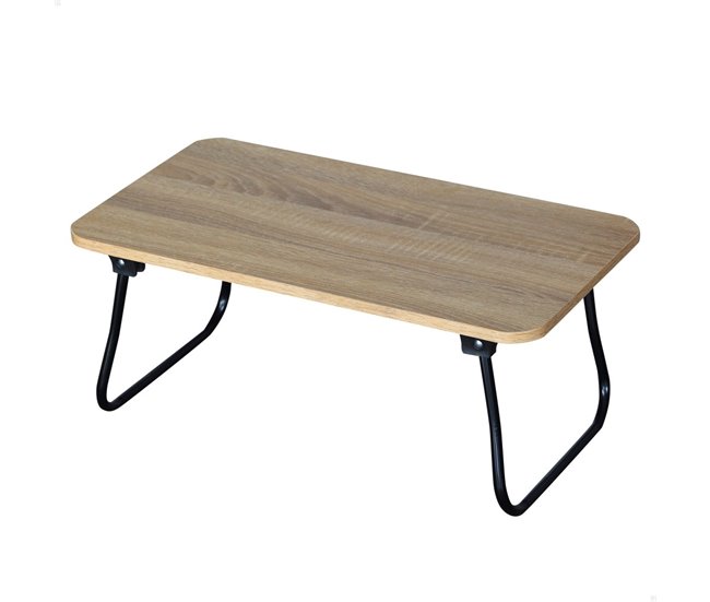 Max Home Mesa auxiliar para cama plegable multiusos madera Negro/ Madera