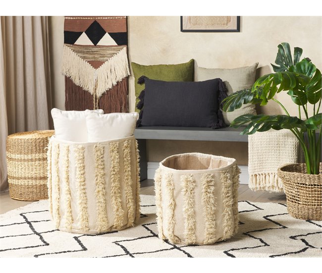 Beliani Estante de baño pequeño KAKKI Beige