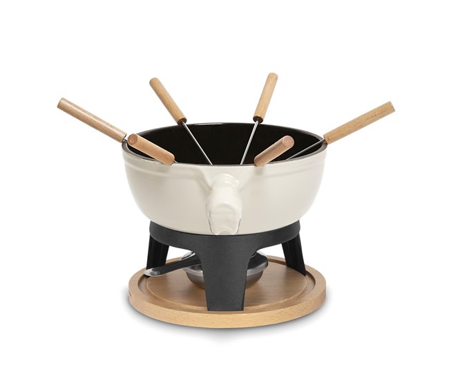 Fondue de Hierro Fundido Mont Blanc La Fonderie 1890 Blanco/ Gris