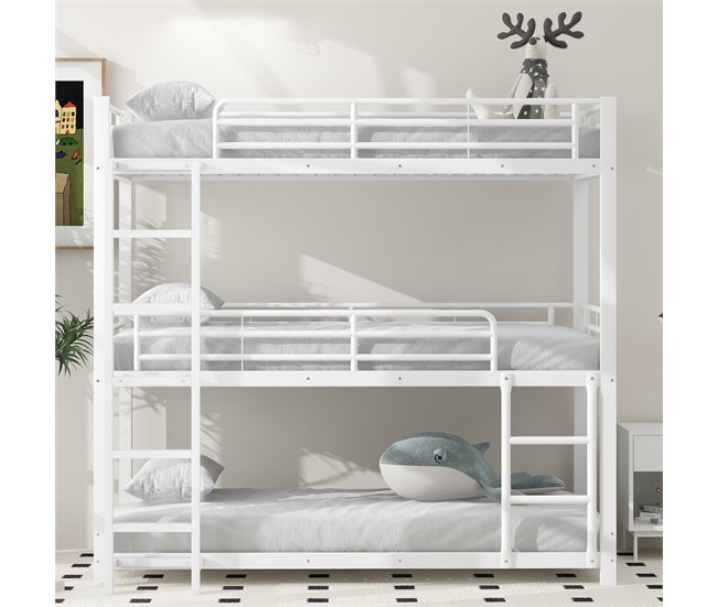 Cama litera 95x204 Blanco