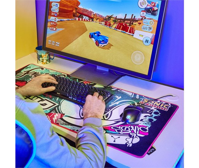 Alfombrilla Gaming ESG Sonic Graffiti Multicolor