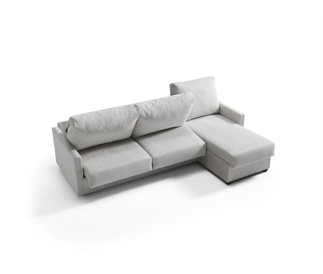 Chaise longue con cama AVA reversible 3 plazas gris Gris