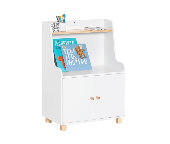 Librería Infantil Organizador de Juguetes SoBuy KMB84-W Blanco