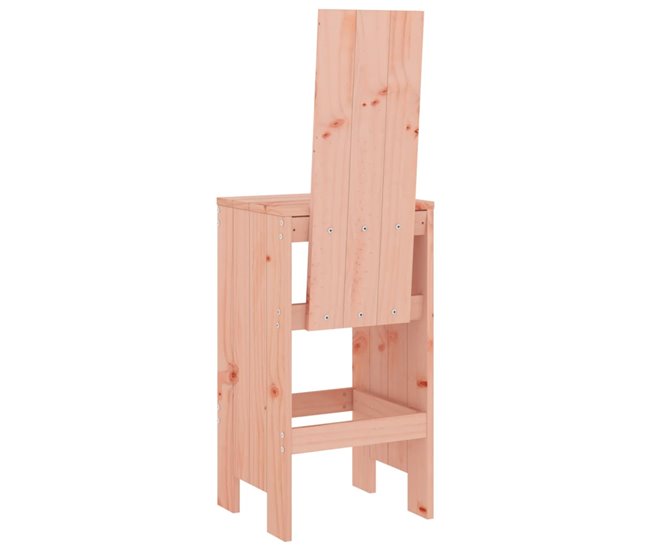 2 Taburetes altos de madera Blanco