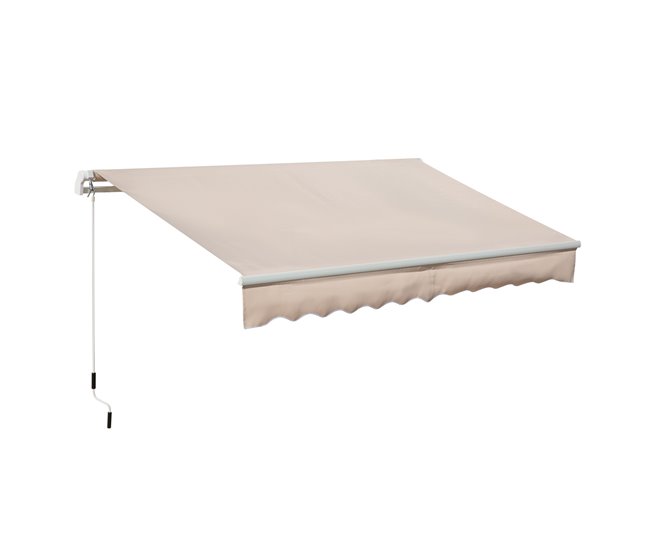 Toldo Manual Retráctil Poliéster 295x200 Crudo