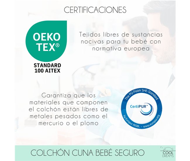 Colchón bebé Helios Cuna Blanco
