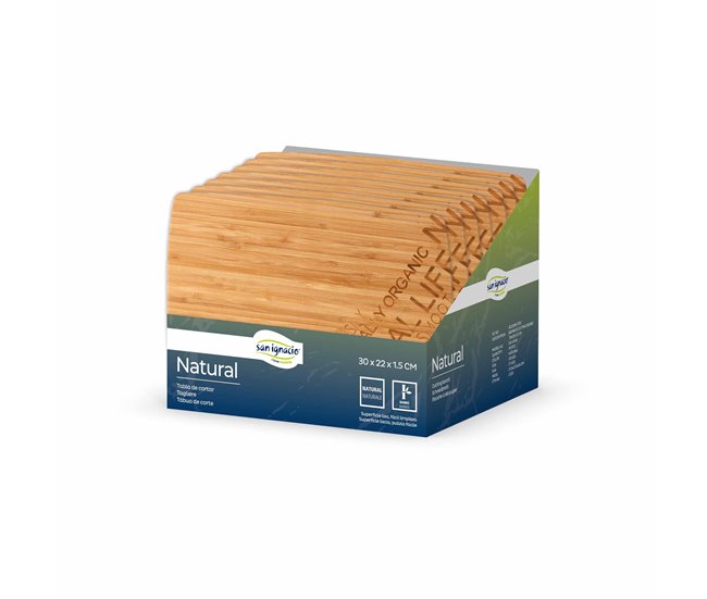 Tabla de corte bambú 30cm marca SAN IGNACIO  Madera