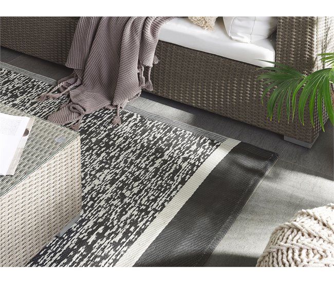 Beliani Alfombra de exterior BALLARI 120x180 Negro