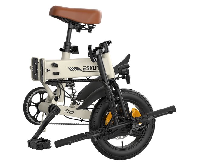 Bicicleta Eléctrica ESKUTE F200 - Neumáticos de 14 Beige