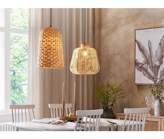 Beliani Lámpara colgante KERIO Marron