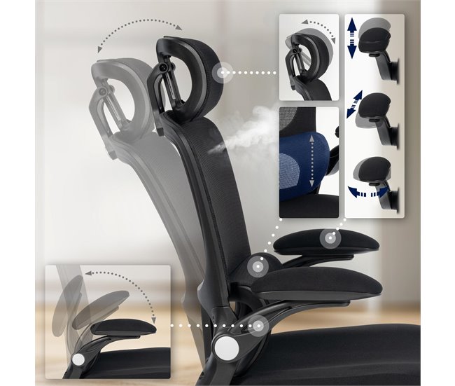 Silla de oficina - Newberg - Tela Negro
