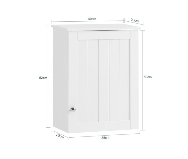 Armario de Pared con 2 estantes BZR19-W SoBuy Blanco