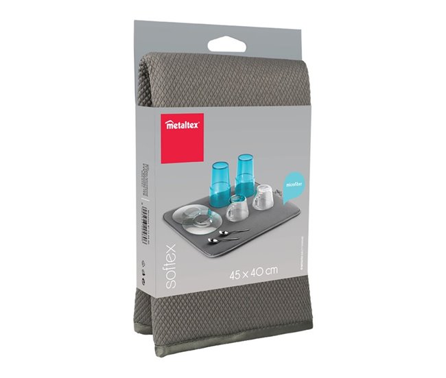 Tapete escurridor Microfibra SOFTEX de Metaltex Gris