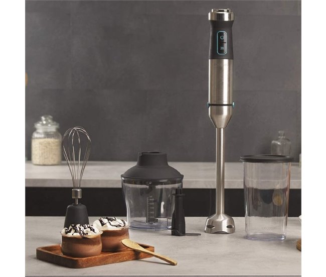 Batidora de mano Power TitanBlack 1500 XL Cream&Crush Cecotec Gris
