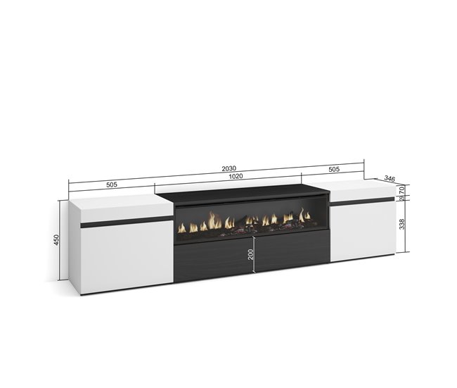 Mueble TV, Televisión 200 Blanco