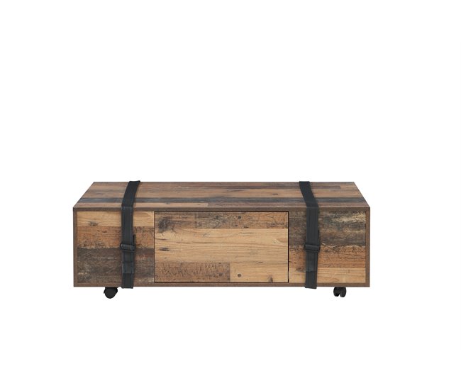 Mesa de centro NELLEKE vintage antiguo 110x35x60cm Marron