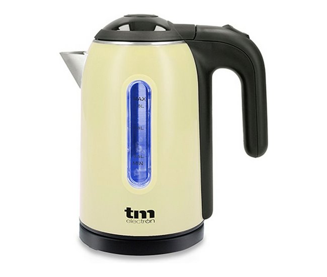 Hervidor de Agua Eléctrico con Luz LED Crema