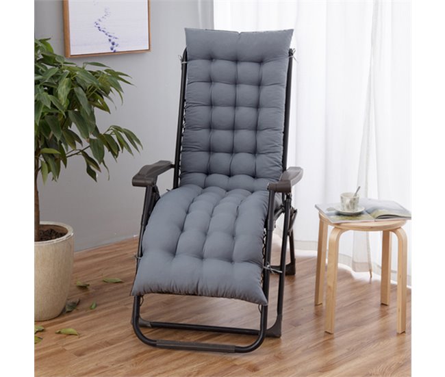 Pack 2 Cojines para Tumbona de Jardín 55x7 Gris