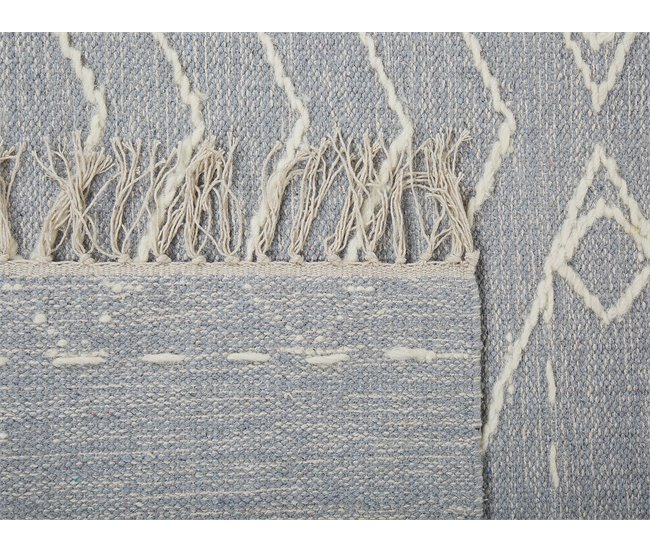 Beliani De pelo corto KHENIFRA 140x200 Blanco/ Beige