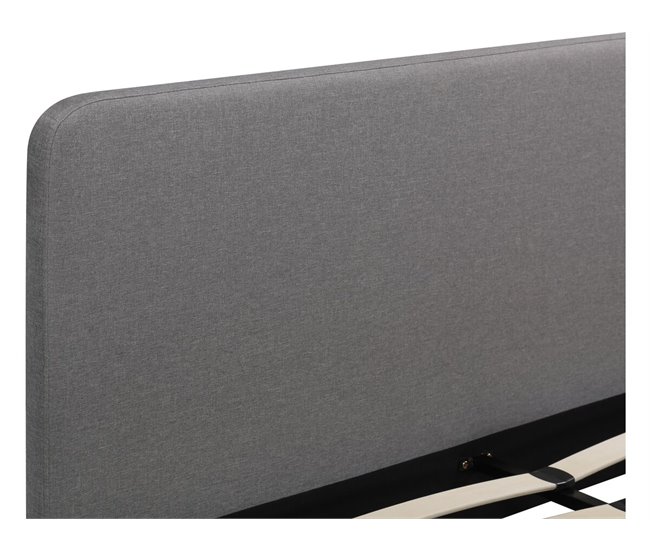 Cama doble de tela 145x197 Gris