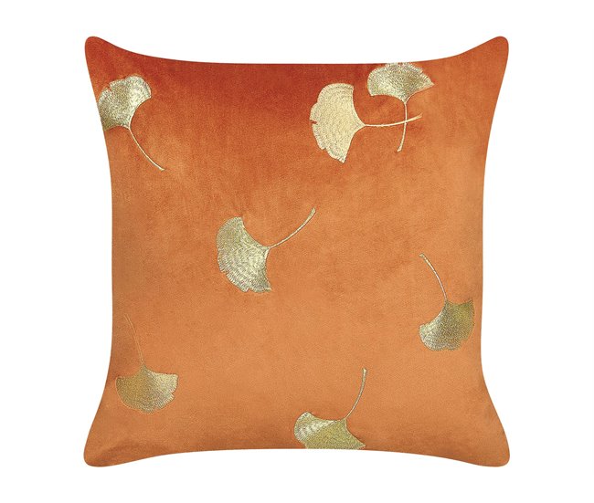 Beliani Cojín decorativo TULIP Naranja